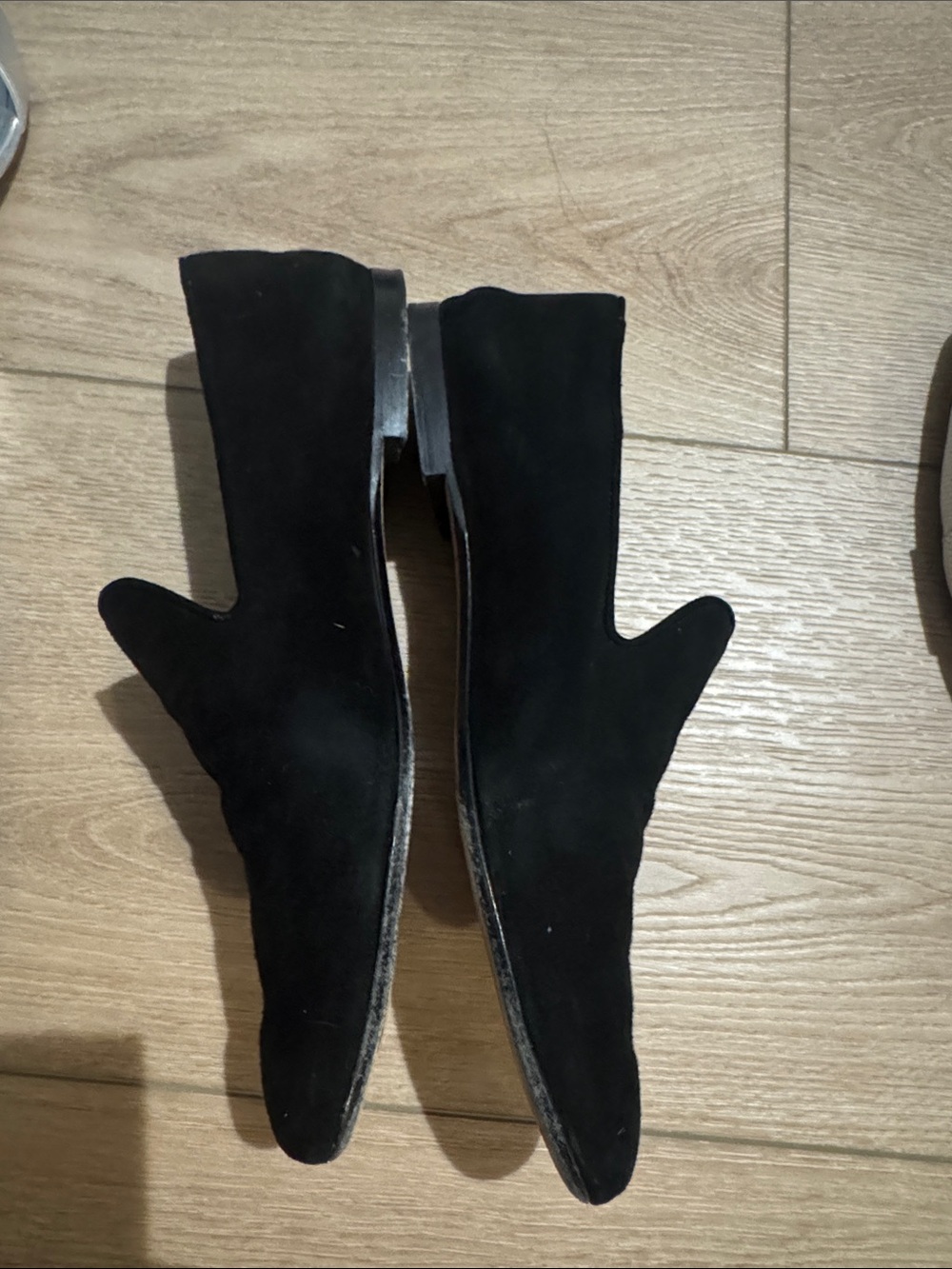 Vince Black Suede Slip-On Loafers 8.5 - Picture 2 of 3